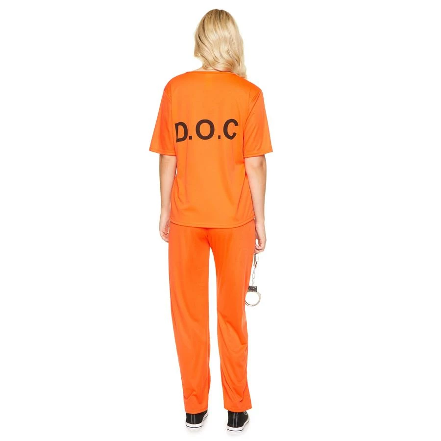 Orange Prisoner Ladies Costume 4 Orange Prisoner Ladies Costume - Image 2