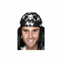 Smiffys Pirate Bandana With Skull & Crossbones Print