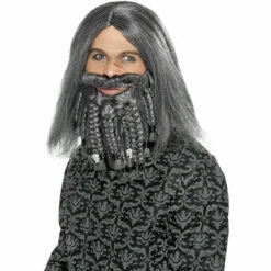 Smiffys Pirate Wig And Beard Set - Grey