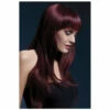 Smiffys Long Straight Wig With Fringe In Black Cherry - Sienna -Smiffys Shop quality fever black cherry long straight wig sienna fancy dress costumes brisbane cr