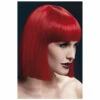 Smiffys Red Blunt Cut Bob Wig - Lola -Smiffys Shop quality red bob wig fancy dress brisbane cr