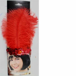 Red Twenties Flapper Headband