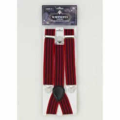 Roarin 20s Striped Red And Blue Suspenders
