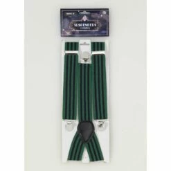 Roarin 20's Striped Blue & Green Suspenders