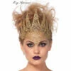 LEG AVENUE Royal Crown In Gold Glitter -Smiffys Shop royal crown die cut gold 2154 queen costume shop brisbane cr