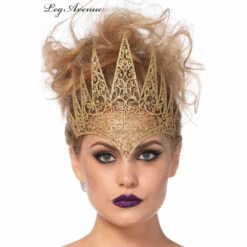 LEG AVENUE Royal Crown In Gold Glitter