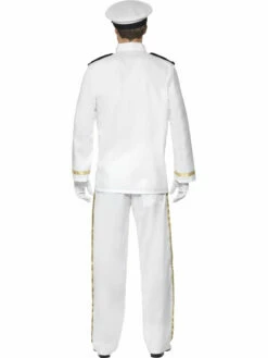 Smiffys Sailor Captain Deluxe Costume 7 Smiffys Sailor Captain Deluxe Costume -Smiffys Shop sailor captain white suit fancy dress brisbane back