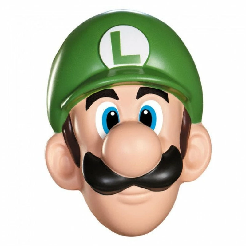 Disguise Super Mario Brothers Luigi Half Mask - Adult 3 Disguise Super Mario Brothers Luigi Half Mask - Adult