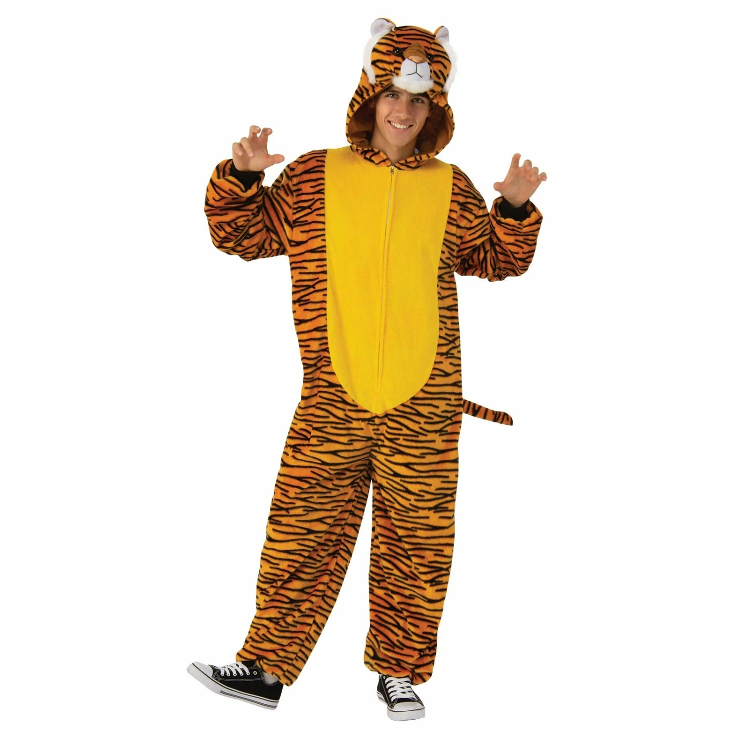 Tiger Furry Onesie Costume-Adult 3 Tiger Furry Onesie Costume-Adult