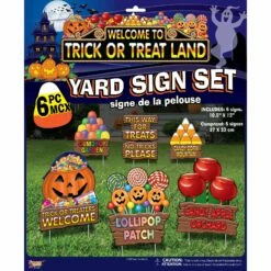 Trick Or Treat Halloween Lawn Sign Set