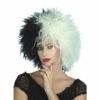 Two Tone Black & White Ladies Wig 1 Two Tone Black & White Ladies Wig -Smiffys Shop two tone black white ladies wig cr