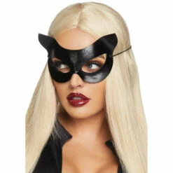 Black Vinyl Cat Mask - Leg Avenue
