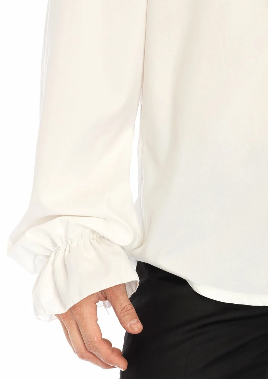 LEG AVENUE White Ruffle Front Shirt 5 LEG AVENUE White Ruffle Front Shirt - Image 3