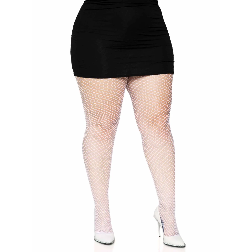 Lycra Fishnet Pantyhose Plus - Leg Avenue - Assd Colours 4 Lycra Fishnet Pantyhose Plus - Leg Avenue - Assd Colours - Image 2